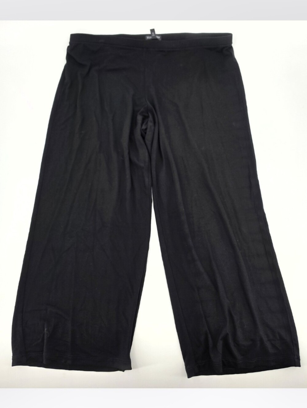 Eileen Fisher Pull On Ankle Pant XL Black Lightweight Stretch